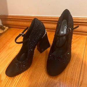 Chanel black heels